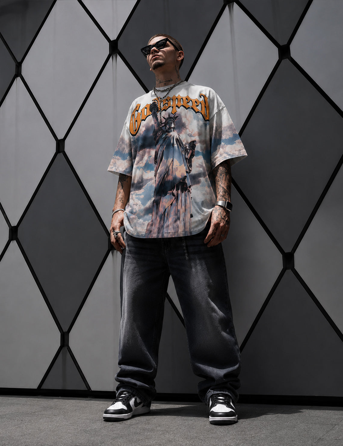 Force Printed Men Round Neck White T-Shirt