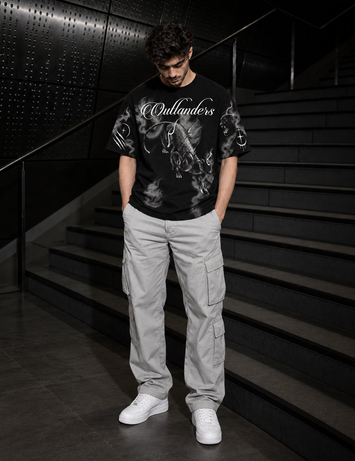 Phantom Prowl – Black Panther Graphic Half-Sleeve T-Shirt