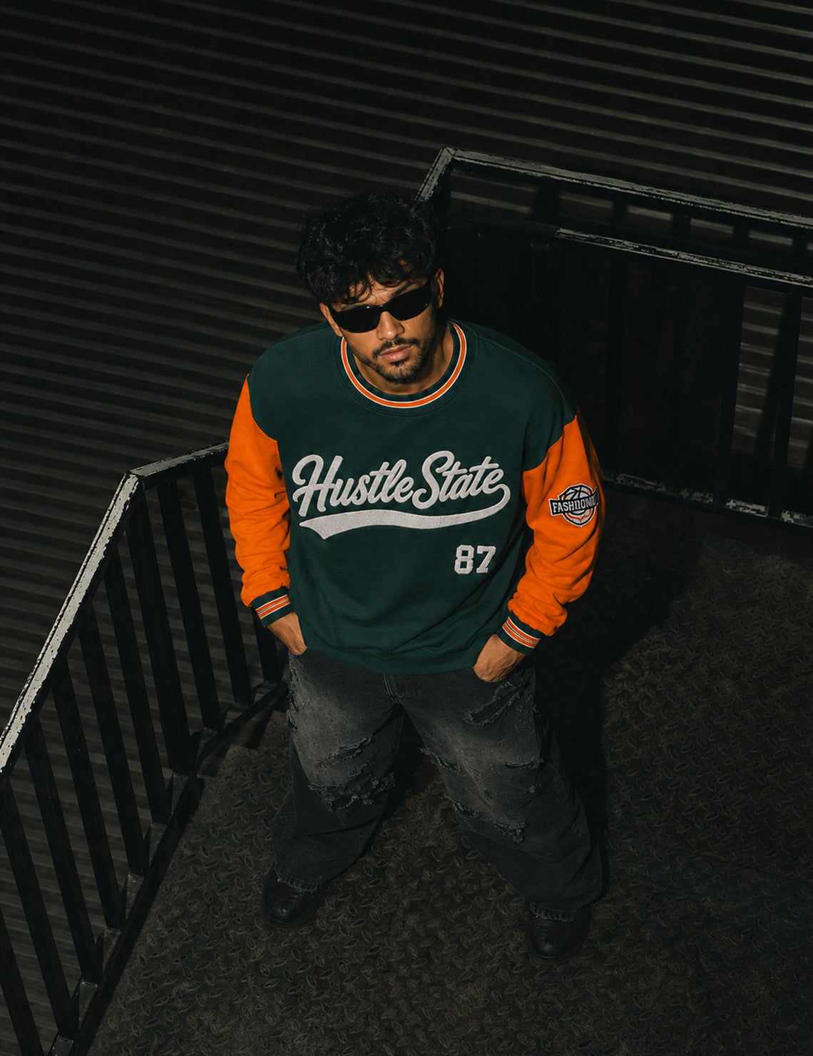 Force Printed Men Green Sweatshirt