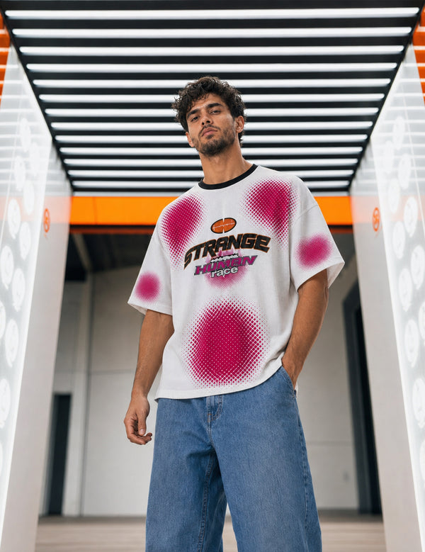Force Printed Men Round Neck White T-Shirt