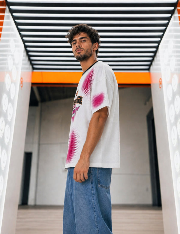 Force Printed Men Round Neck White T-Shirt