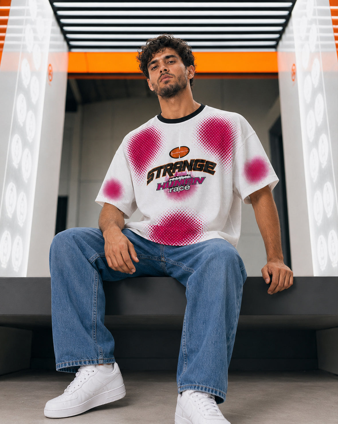 Force Printed Men Round Neck White T-Shirt