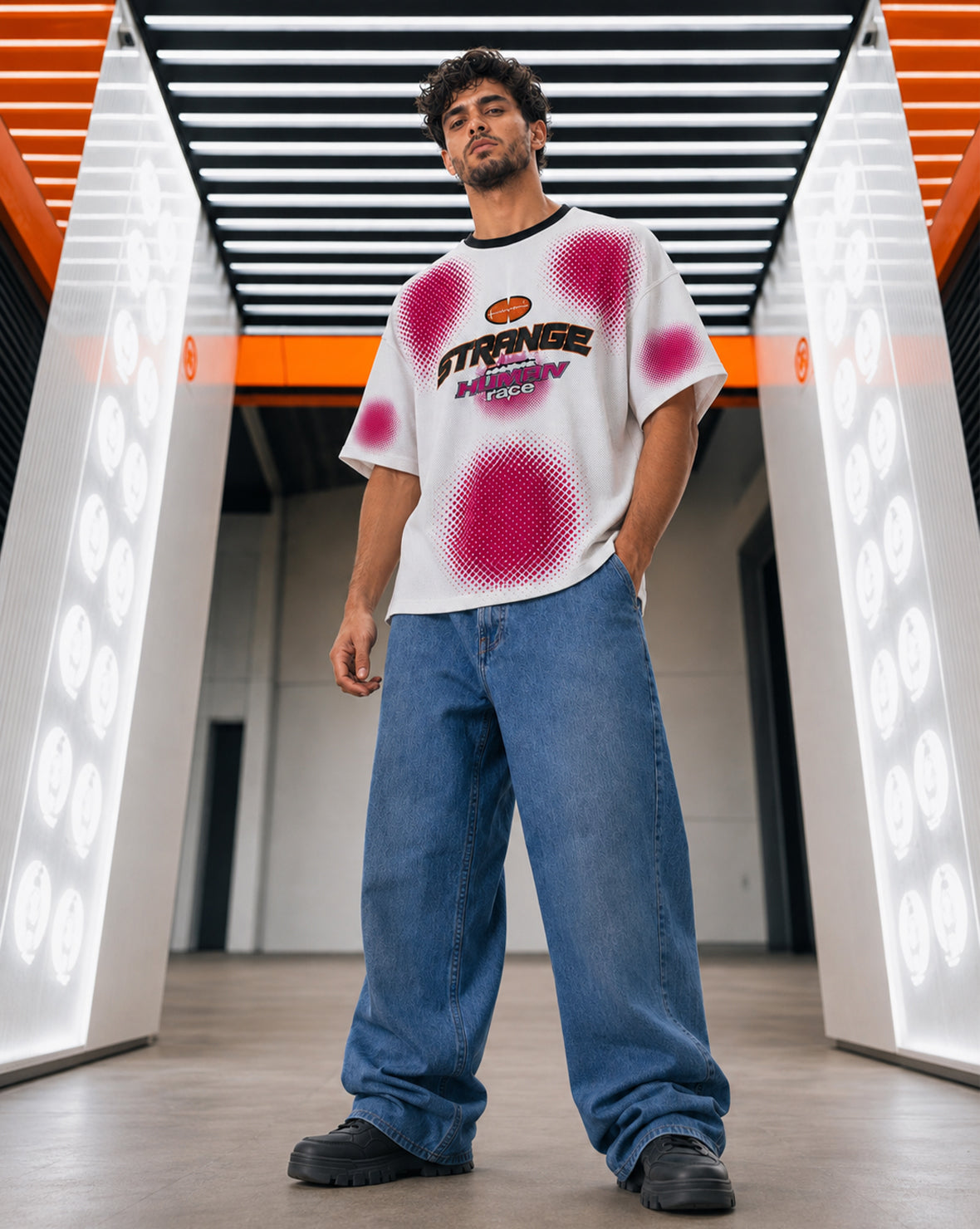 Force Printed Men Round Neck White T-Shirt