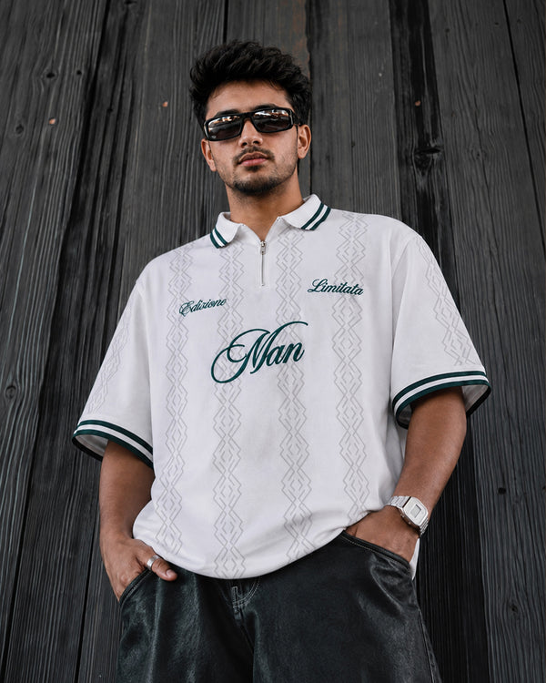 Force Printed Men Zip Neck Reversible T-Shirt