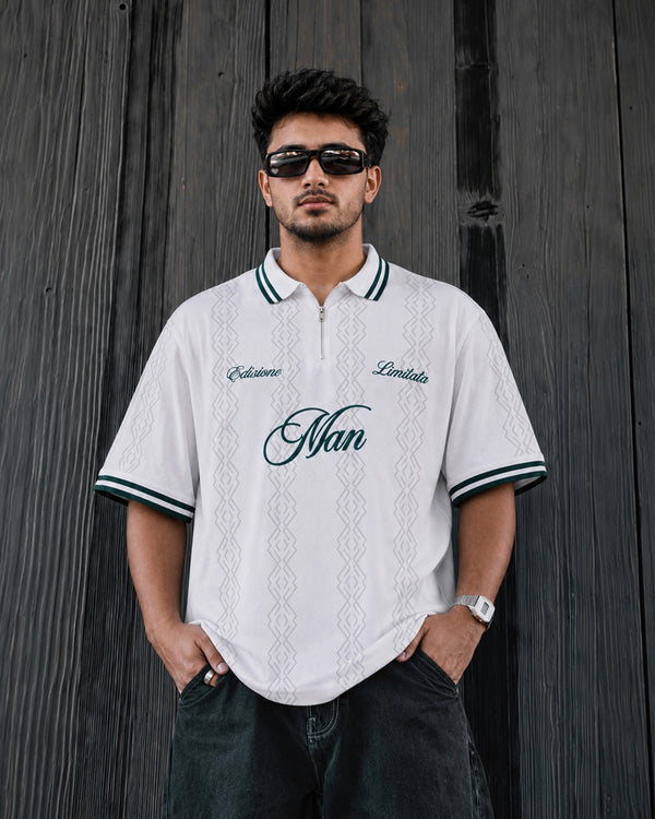 Force Printed Men Zip Neck Reversible T-Shirt