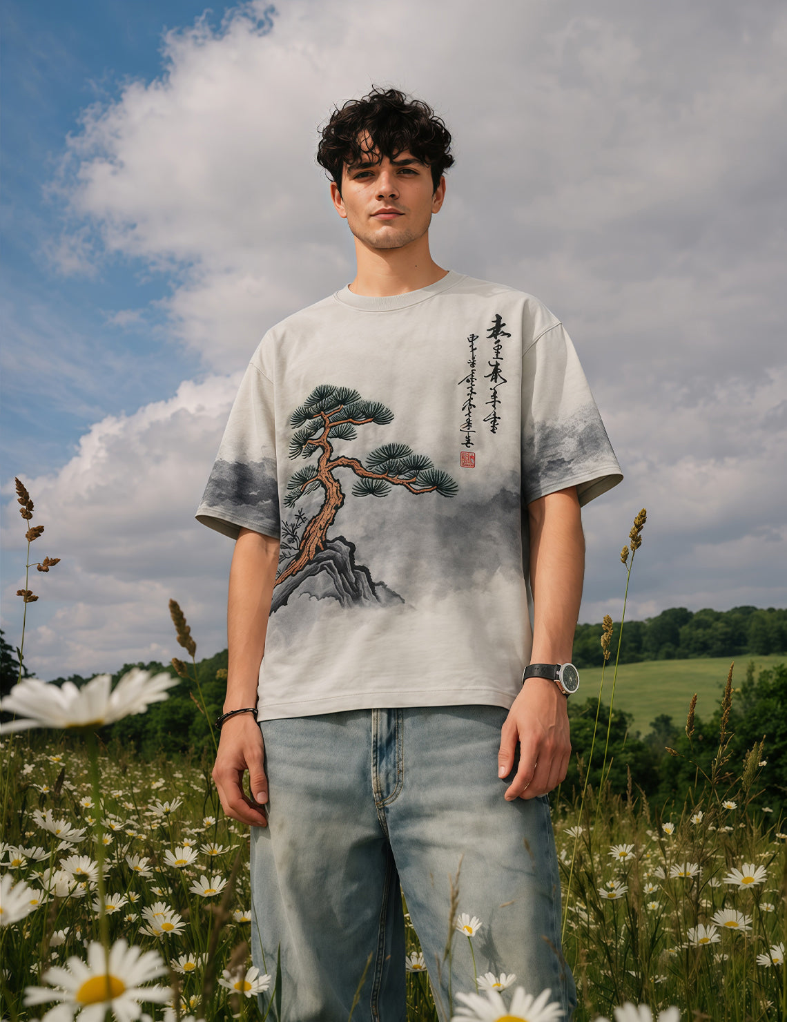Force Printed Men Round Neck White T-Shirt
