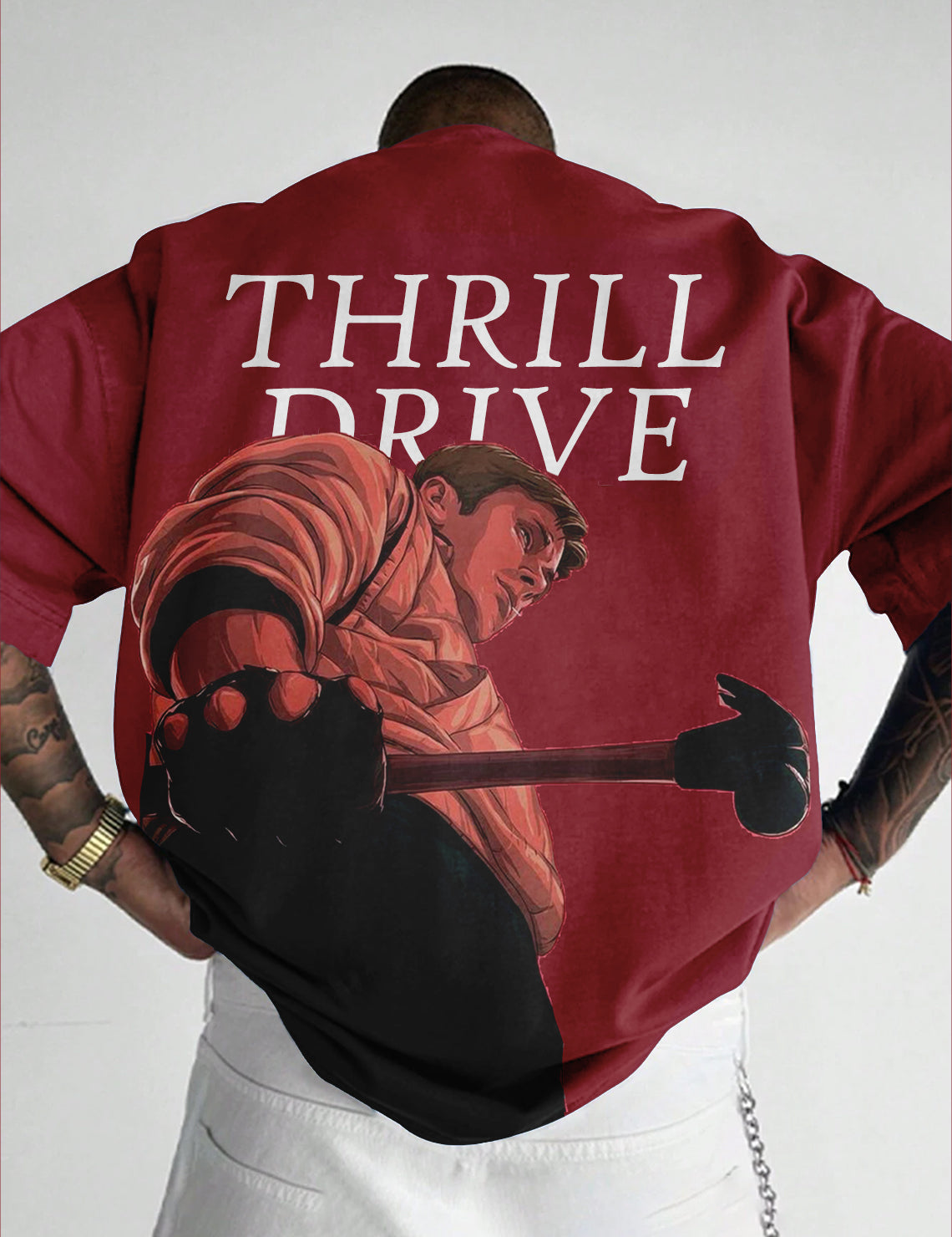 Force Graphic Print Men Round Neck Maroon T-Shirt