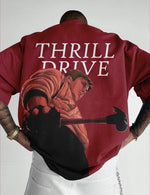 Force Graphic Print Men Round Neck Maroon T-Shirt