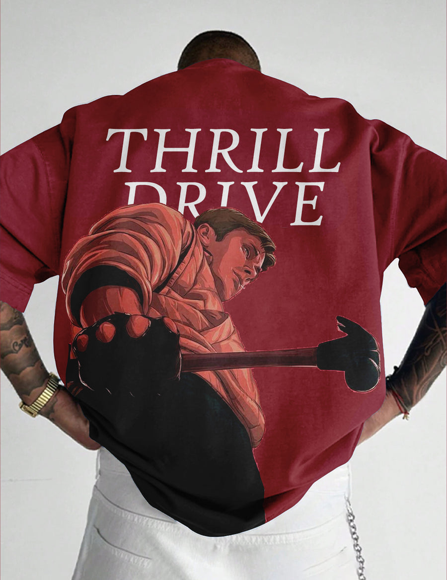 Force Graphic Print Men Round Neck Maroon T-Shirt