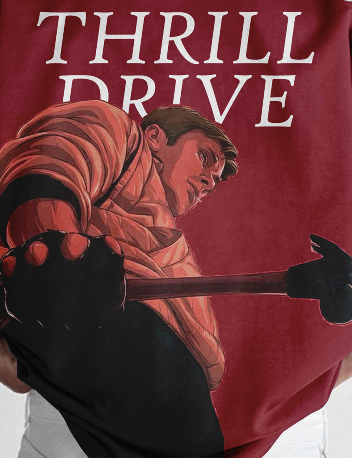 Force Graphic Print Men Round Neck Maroon T-Shirt