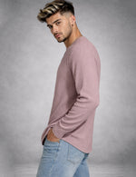 Force Self Design Men Round Neck Brown T-Shirt