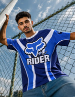 Force Printed Men Round Neck Blue T-Shirt