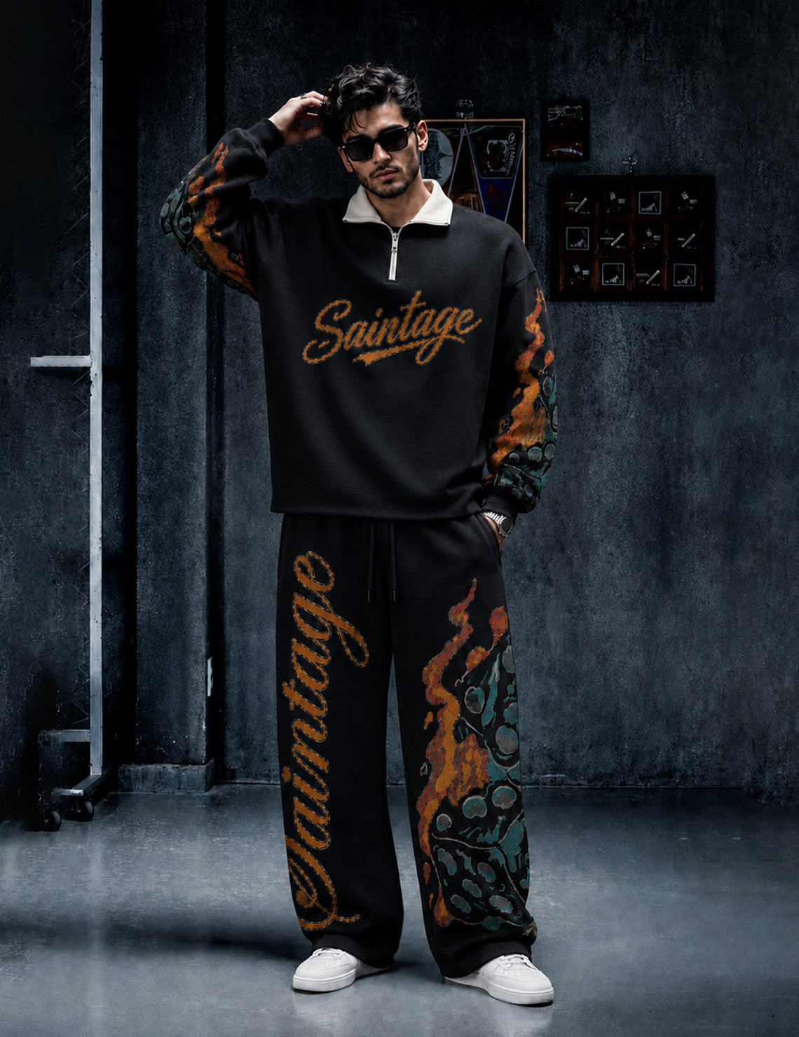 FORCE Mens Black Co-ords Set