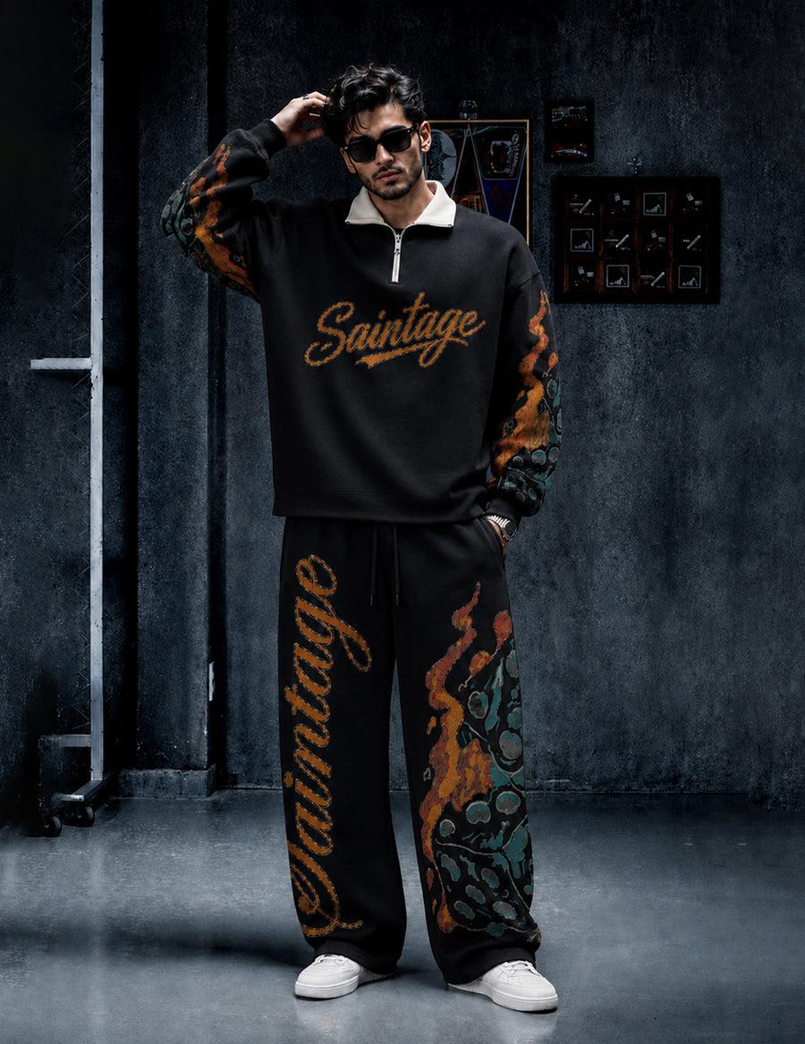 FORCE Mens Black Co-ords Set