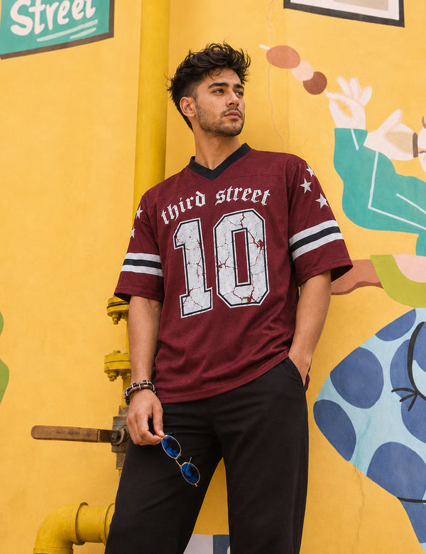 Force Printed Men V Neck T-Shirt