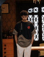 Force Printed Men Round Neck Black T-Shirt