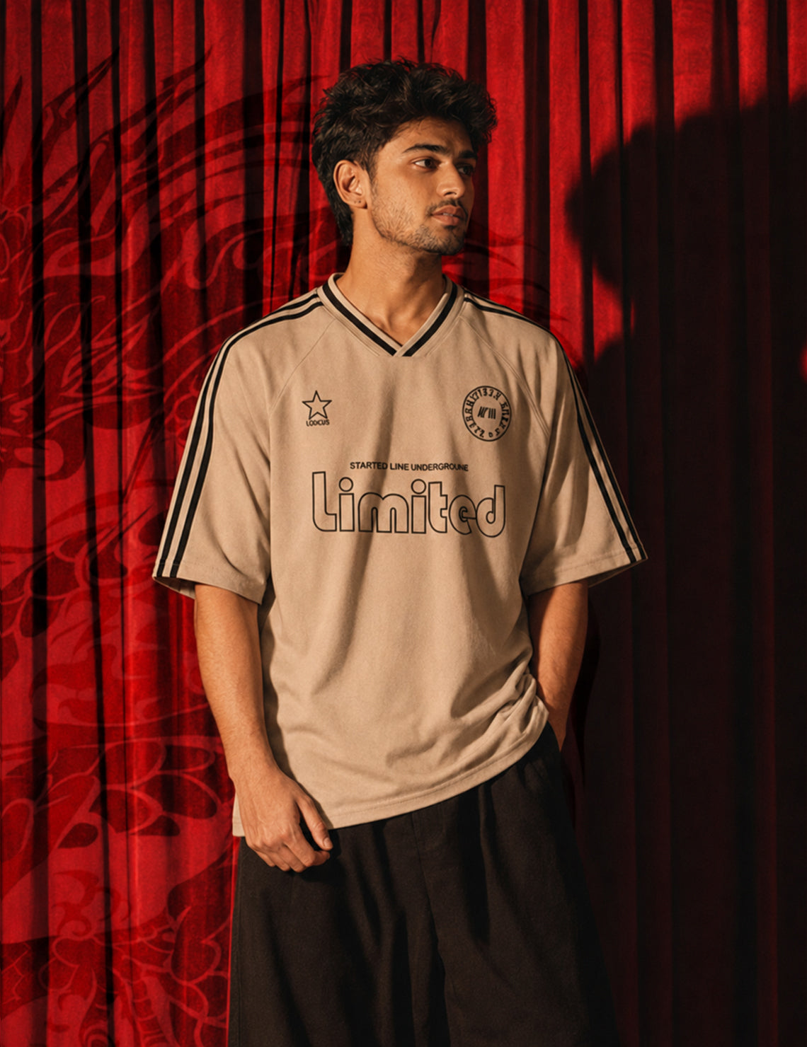 Force Printed Men V Neck T-Shirt