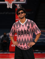 Force Printed Men V-Neck Pink T-Shirt
