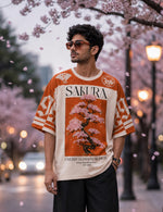 Force Printed Men Round Neck Orange T-Shirt