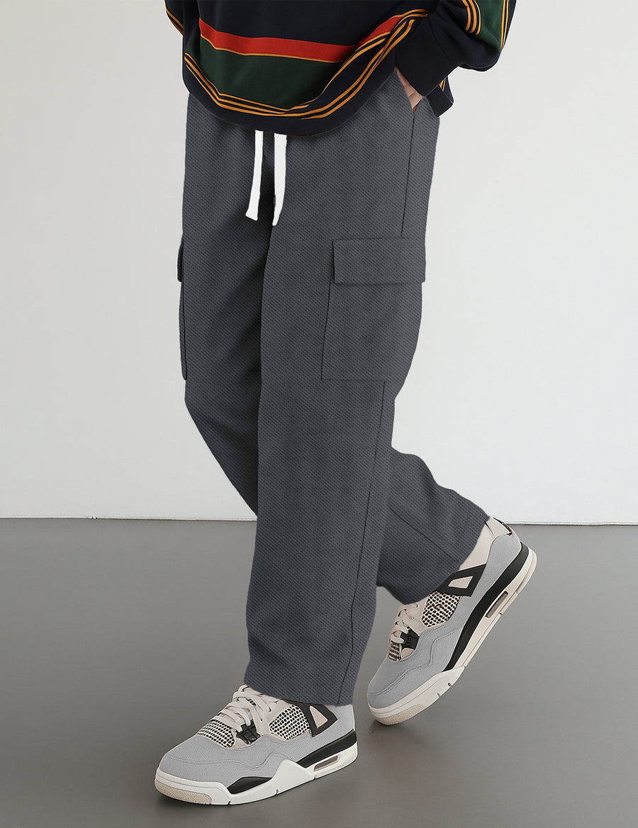 Grey Cargo Track Pant
