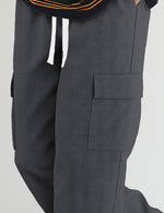 Grey Cargo Track Pant