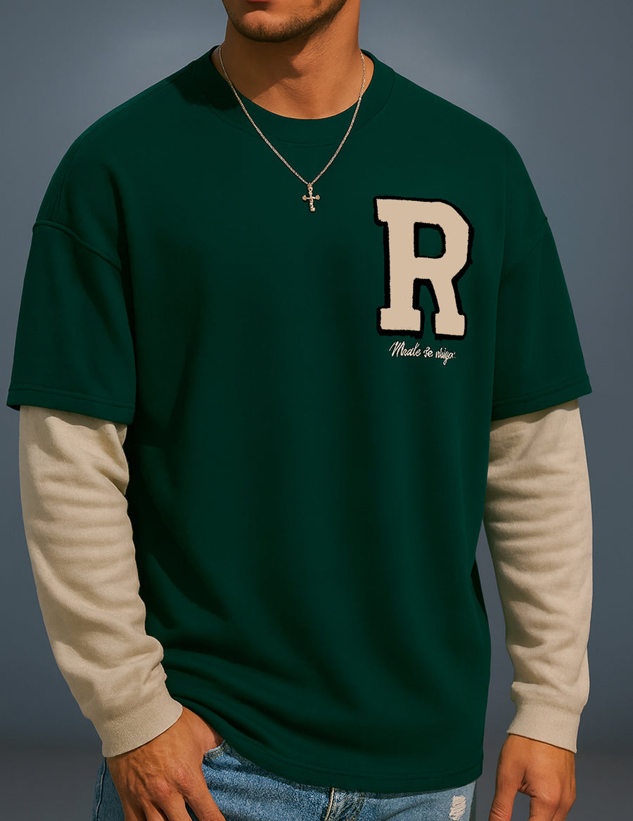 R Oversized Layered Tee