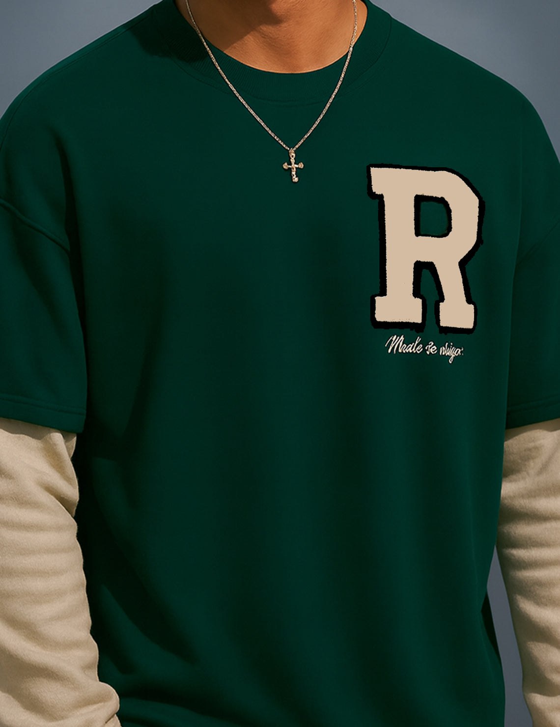 R Oversized Layered Tee