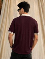 Force Solid Men Polo Neck WINE T-Shirt