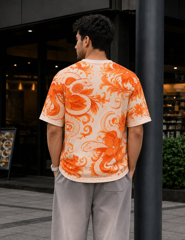 Force Printed Men Round Neck White T-Shirt