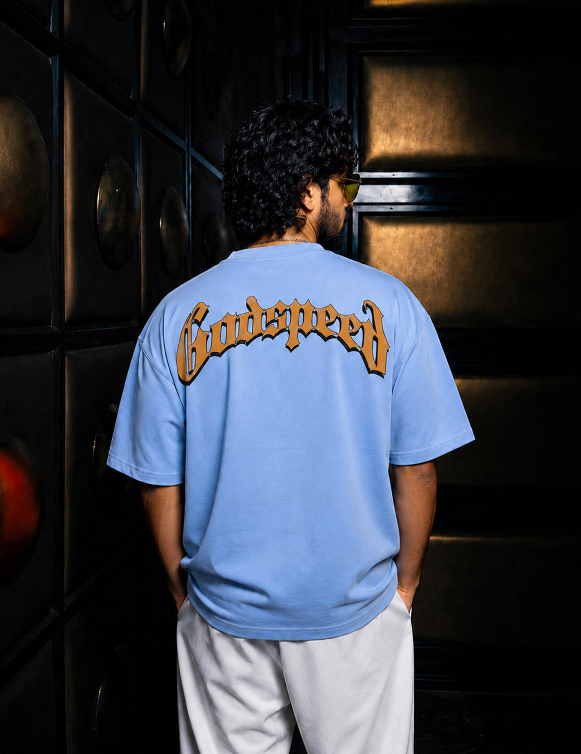 Force Printed Men Round Neck Blue T-Shirt