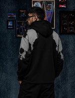 Force Printed Men Black Hooded Sweatshirt