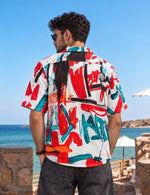 Force Mens Abstract Print White Shirt
