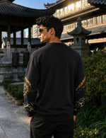 Force Printed Men Round Neck Black T-Shirt