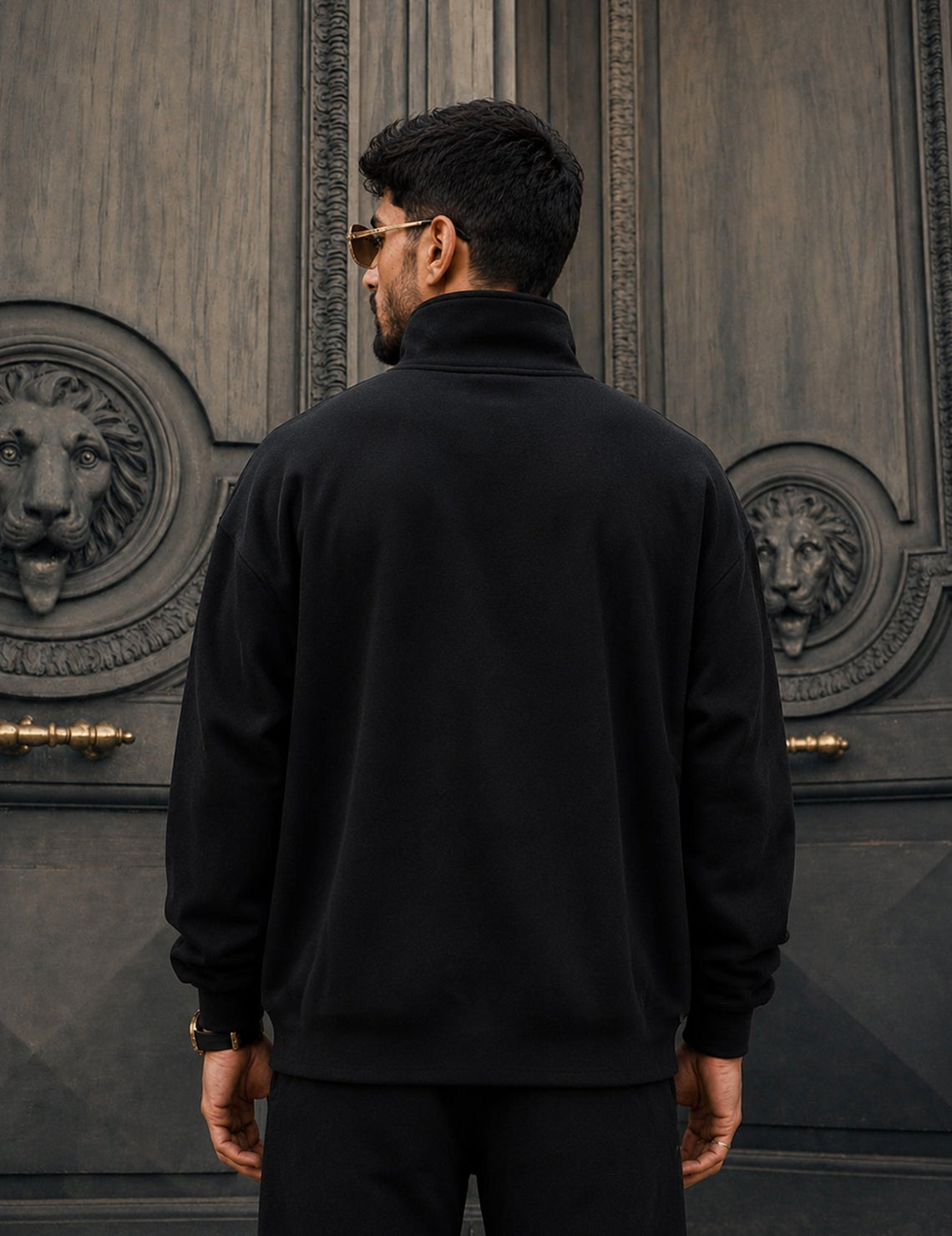 Force Printed Men Black Sweatshirt