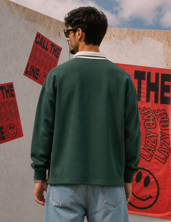Force Printed Men Green Sweatshirt