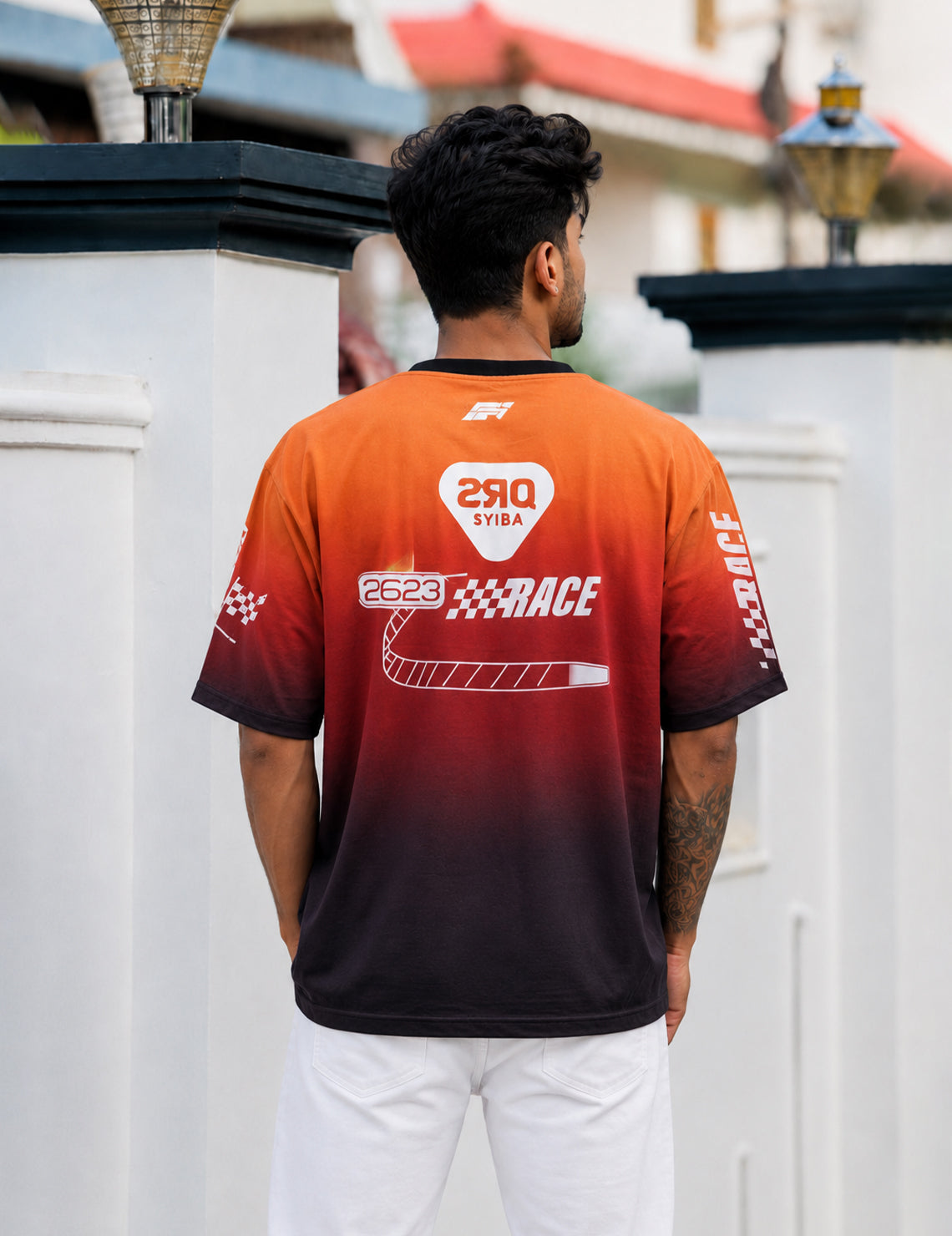 Force Printed Men Round Neck Orange T-Shirt