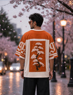 Force Printed Men Round Neck Orange T-Shirt