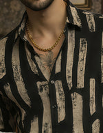 Force Men Printed Casual Black Shirt