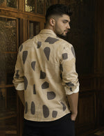 Force Men Printed Casual Beige Shirt