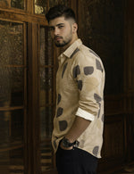 Force Men Printed Casual Beige Shirt
