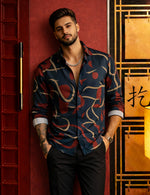 Force Men Printed Casual Black, Maroon Shirt
