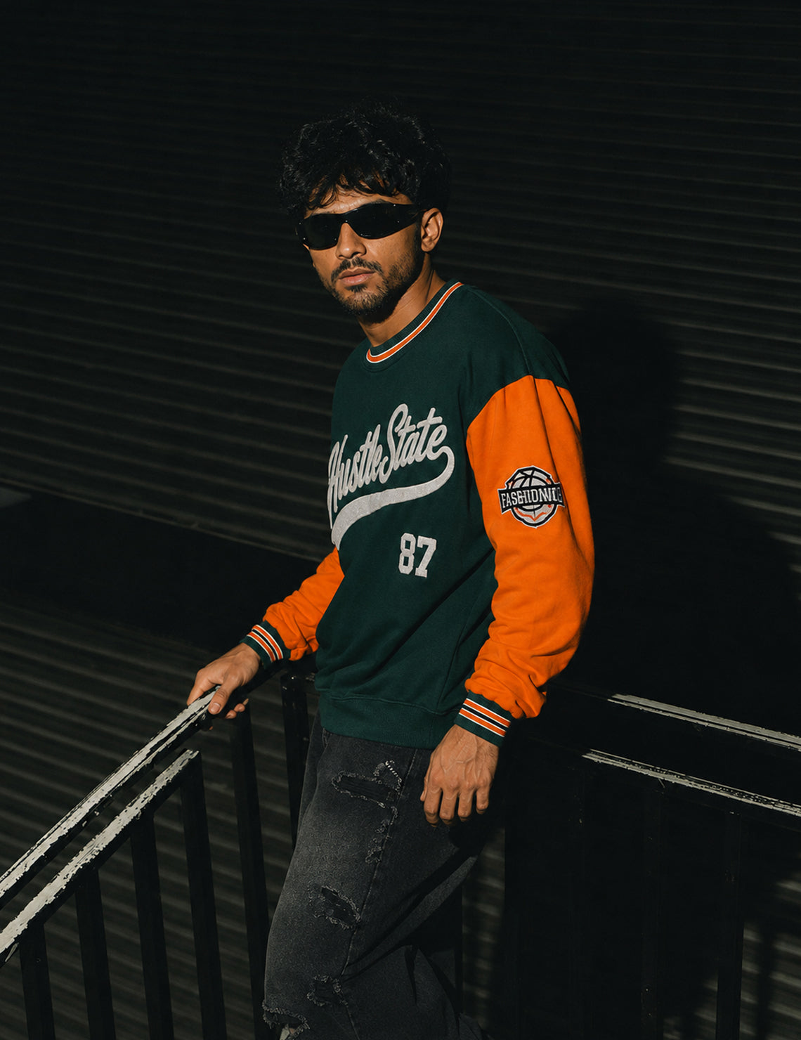 Force Printed Men Green Sweatshirt