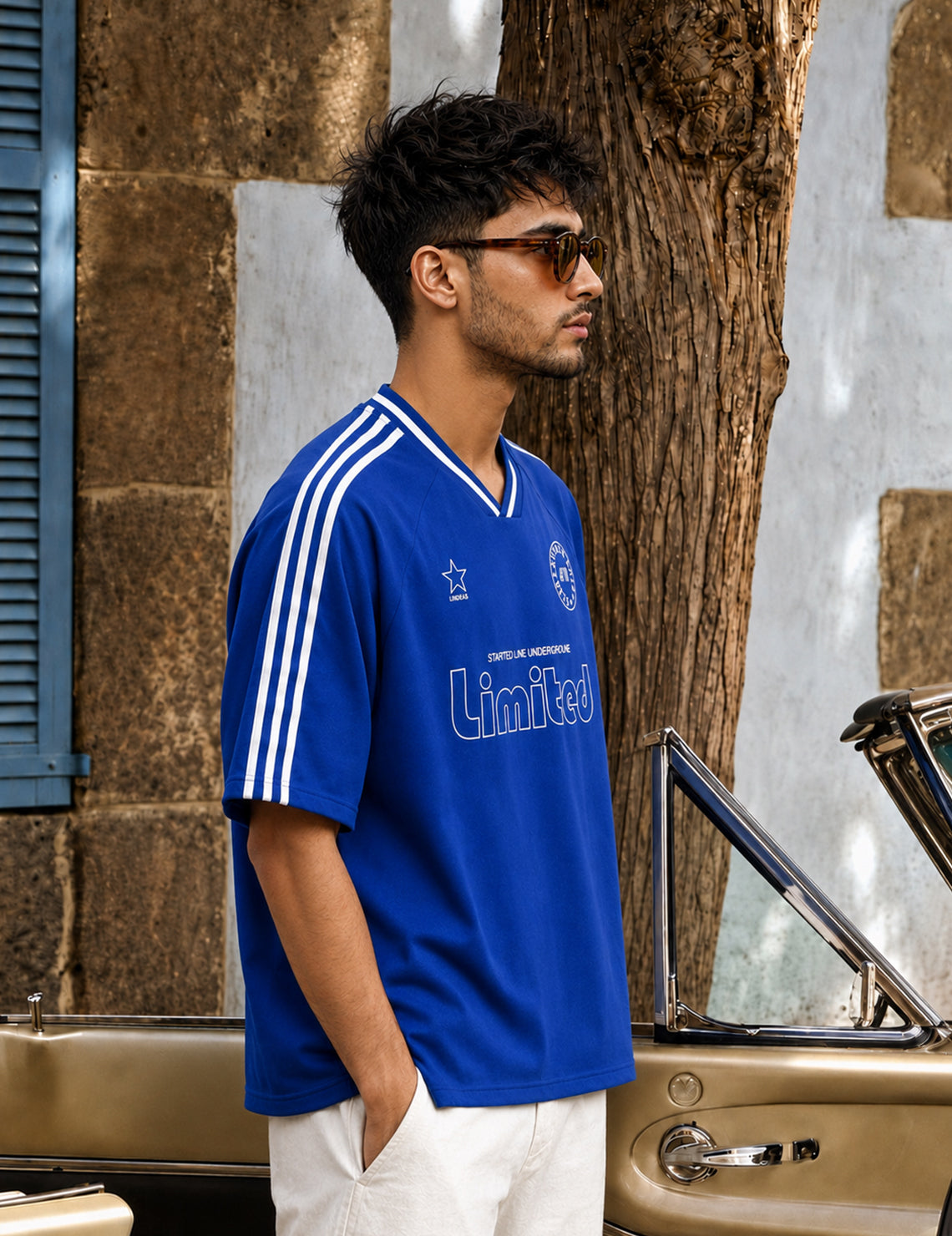 Force Printed Men V Neck T-Shirt
