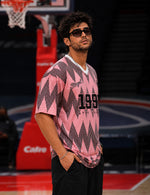 Force Printed Men V-Neck Pink T-Shirt
