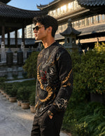 Force Printed Men Round Neck Black T-Shirt