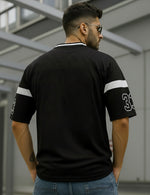 Force Printed Men V Neck Black T-Shirt