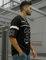 Force Printed Men V Neck Black T-Shirt