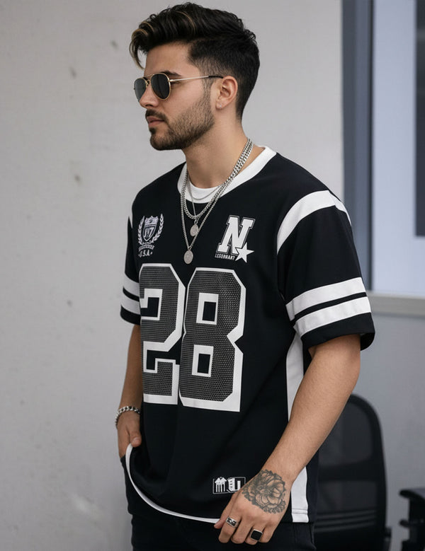 Force Printed Men Round Neck Black T-Shirt