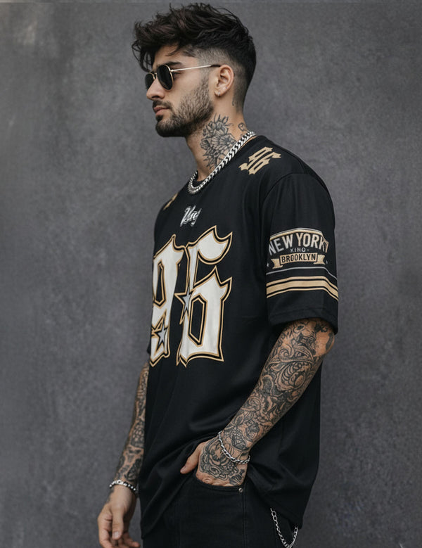Force Printed Men Round Neck Black T-Shirt