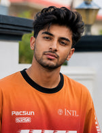 Force Printed Men Round Neck Orange T-Shirt